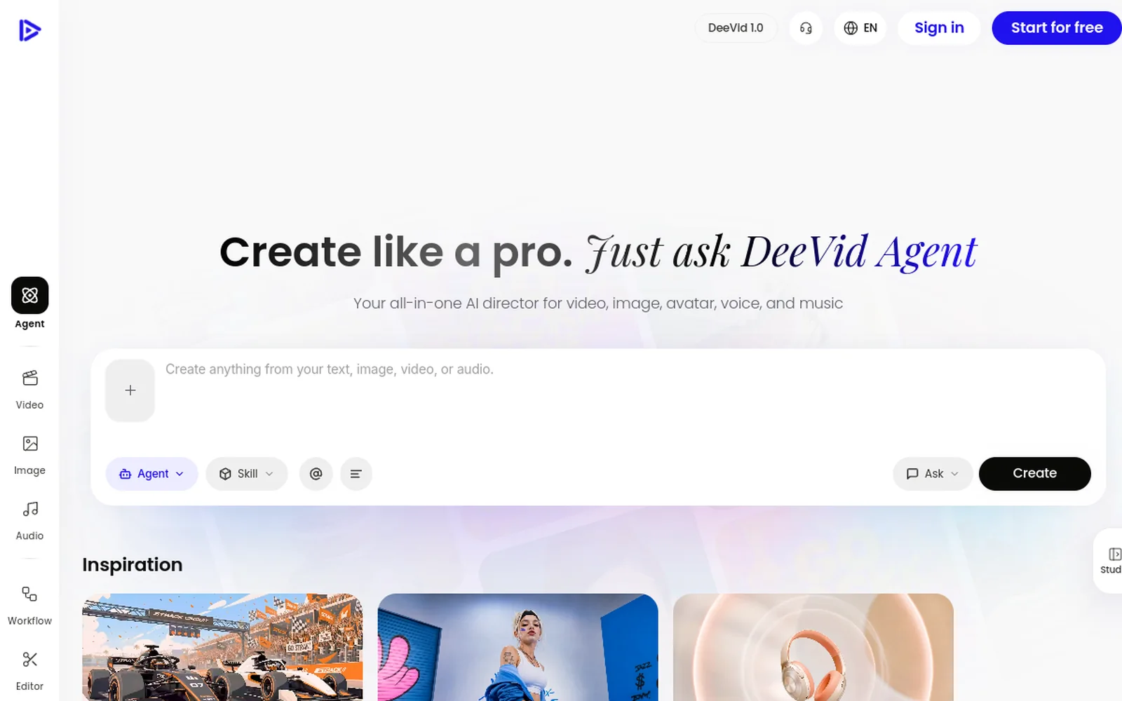 Deevid AI effects and templates