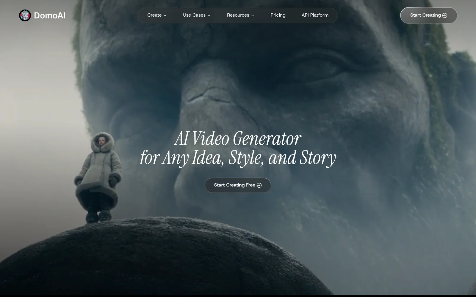 DomoAI homepage screenshot
