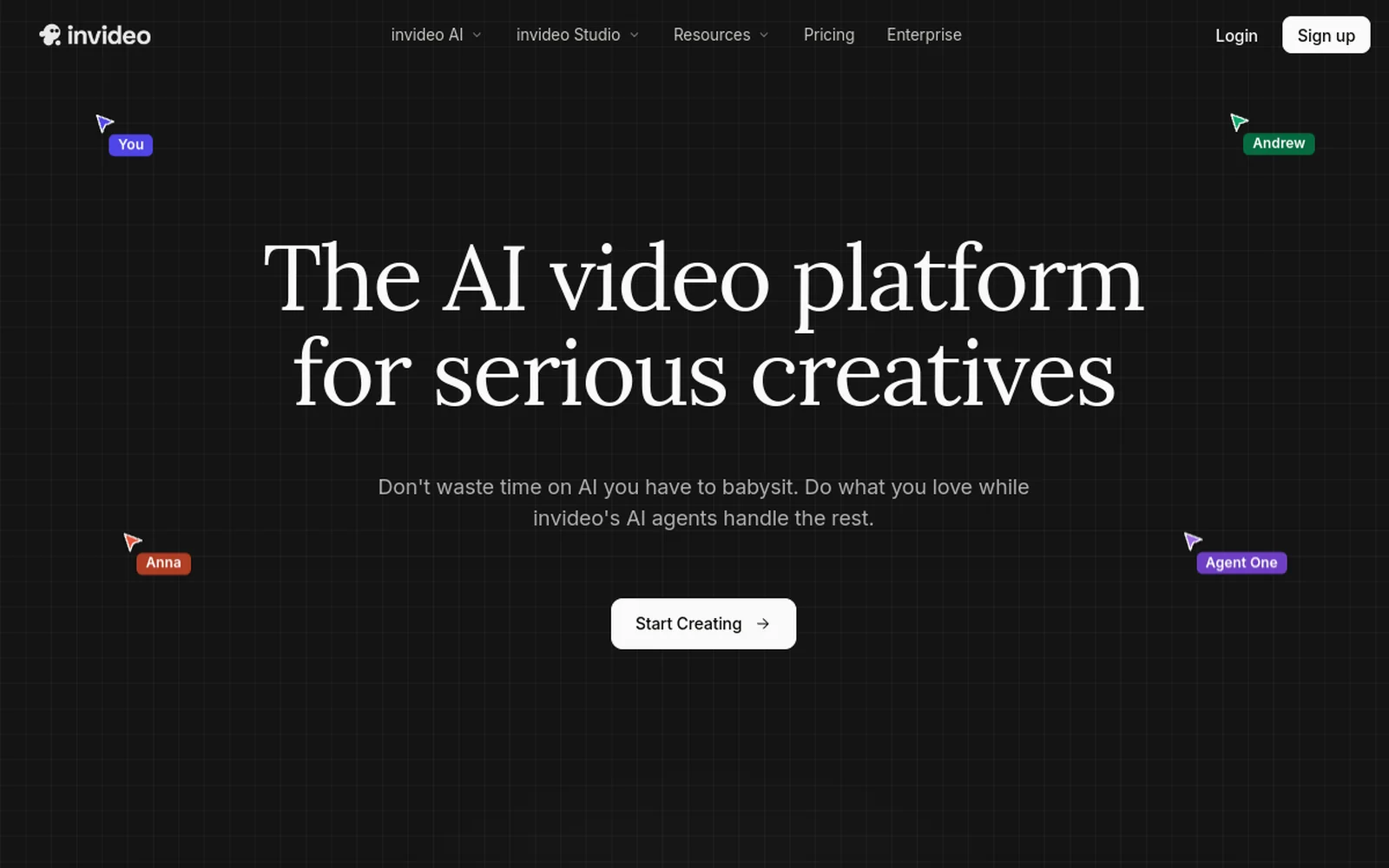 InVideo AI homepage screenshot