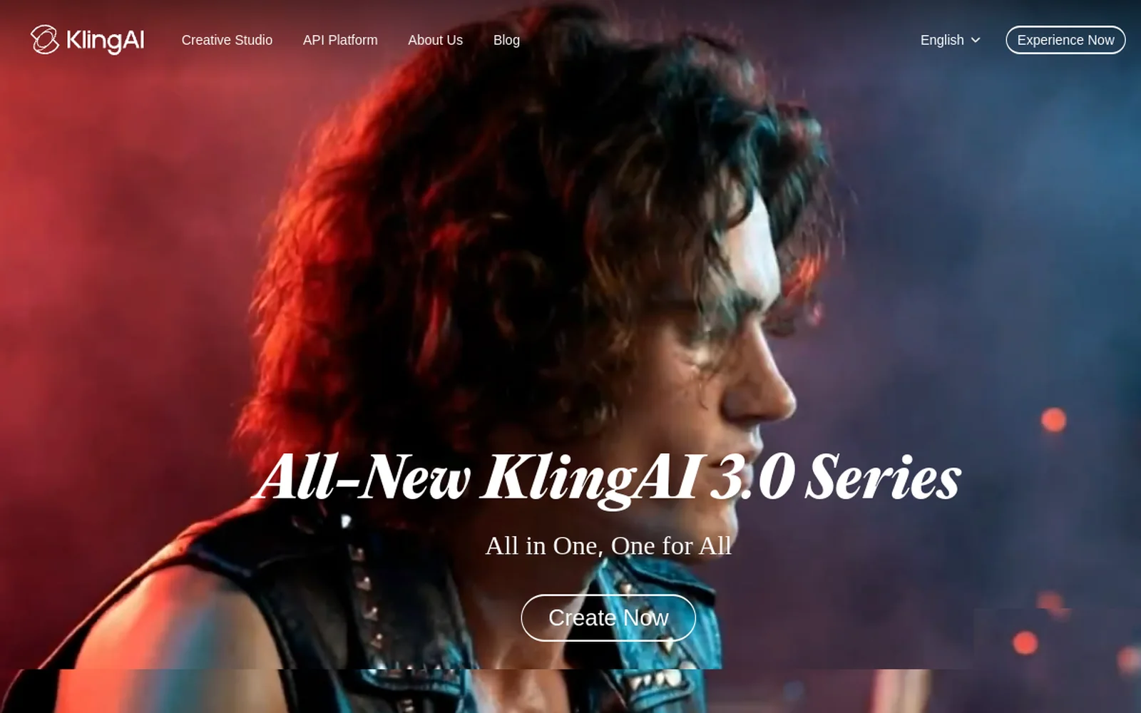 Kling (direct) homepage screenshot