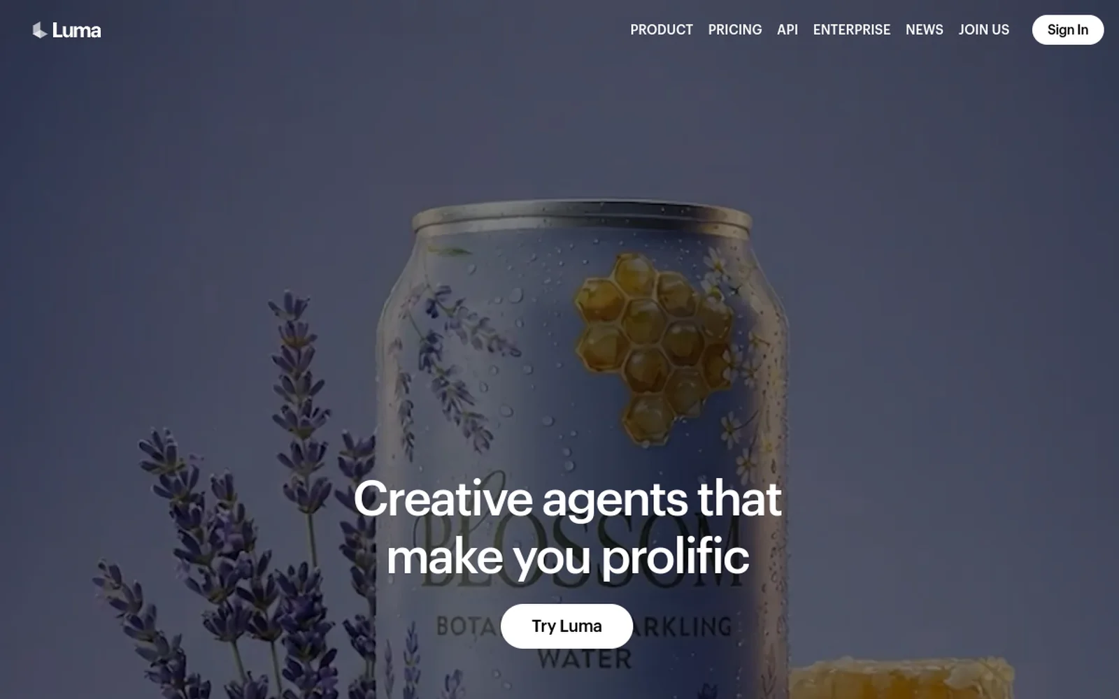 Luma Dream homepage screenshot
