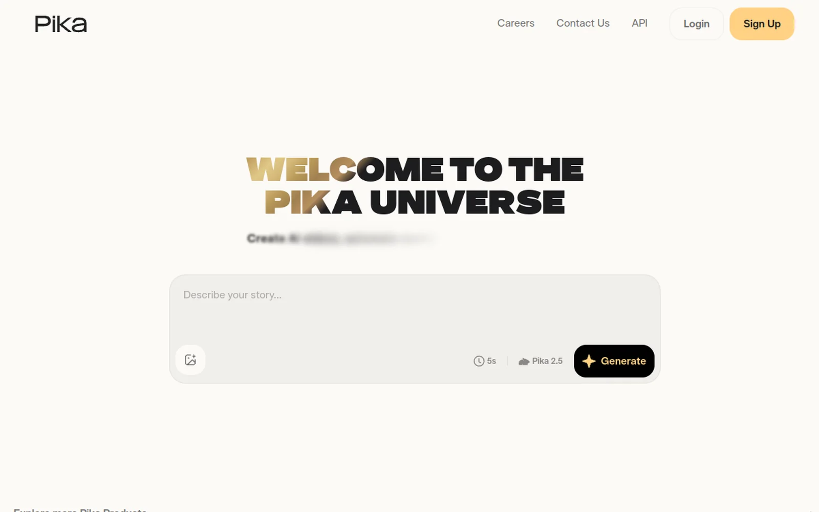 Pika (direct) homepage screenshot