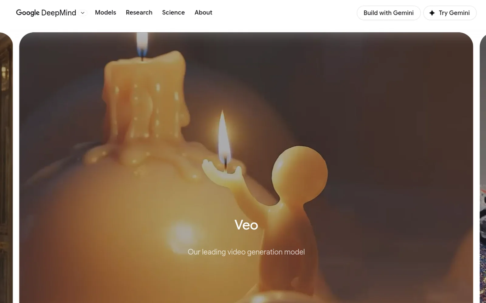 Google DeepMind Veo model page