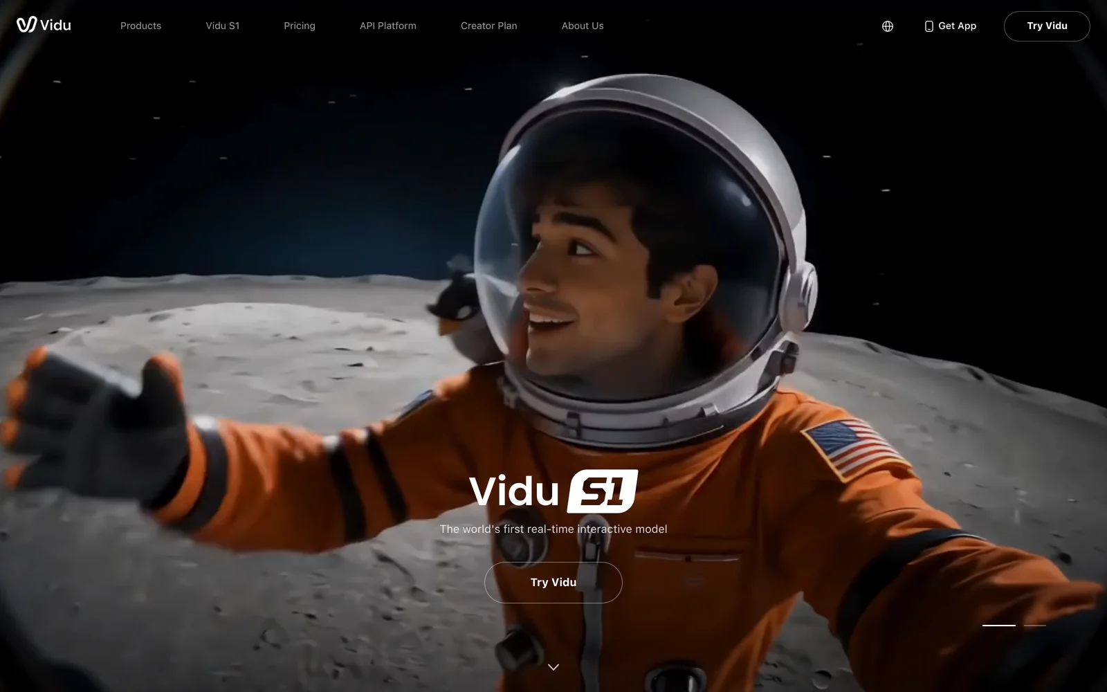 Vidu homepage screenshot